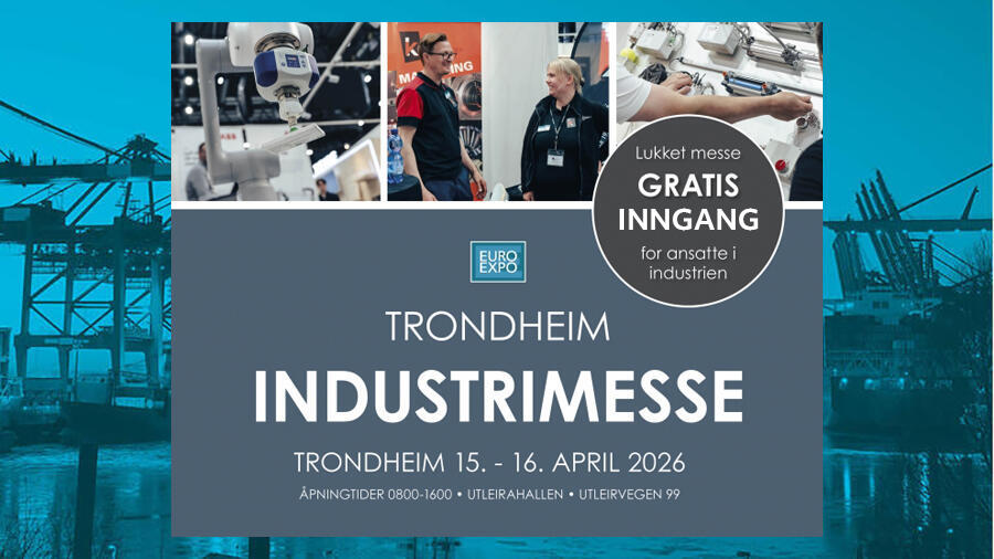 Den 15. - 16. april 2026 møtes vi i Utleirahallen. ​​​​​Møt bransjens ledende leverandører og se nye produkter, innovative materialer og effektive løsninger for produksjons- og prosessindustrien. Velkommen!

